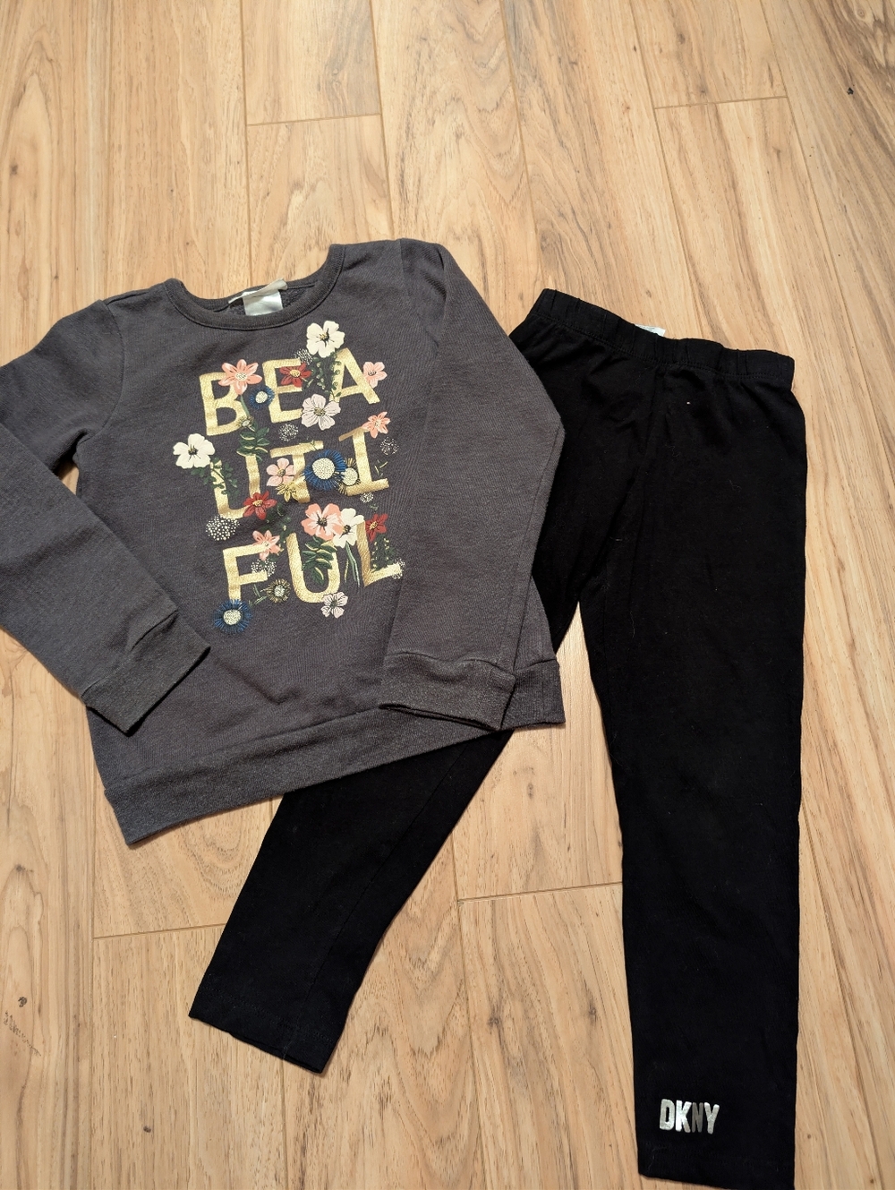 Girls DKNY & Toughskins Floral Outfit Set | Size 6
